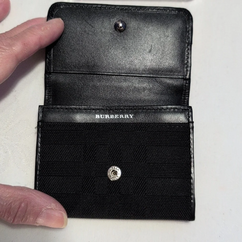 Burberry Black Canvas And Leather Card Case/Wallet - Picture 6 of 9